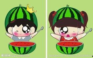 吃瓜简笔画情侣头像,趣味横生的甜蜜瞬间